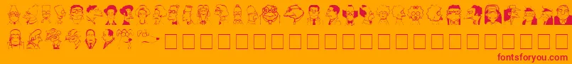 SpringfieldMugshots Font – Red Fonts on Orange Background