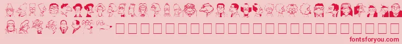SpringfieldMugshots Font – Red Fonts on Pink Background