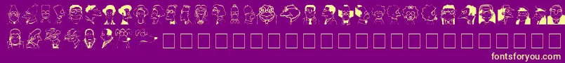 SpringfieldMugshots Font – Yellow Fonts on Purple Background