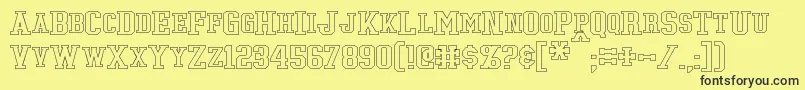 TonopahHollow Font – Black Fonts on Yellow Background