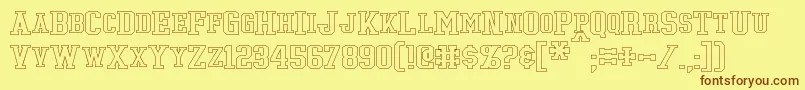 TonopahHollow Font – Brown Fonts on Yellow Background