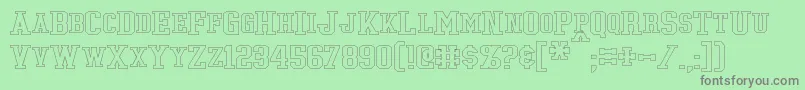 TonopahHollow Font – Gray Fonts on Green Background