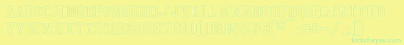 TonopahHollow Font – Green Fonts on Yellow Background