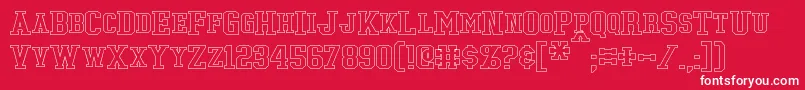TonopahHollow Font – White Fonts on Red Background