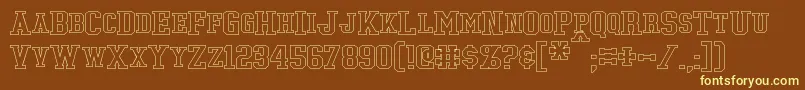 TonopahHollow Font – Yellow Fonts on Brown Background