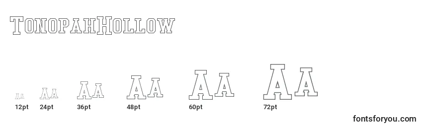 TonopahHollow Font Sizes