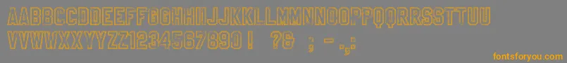 SablonUpOutlineAlt Font – Orange Fonts on Gray Background