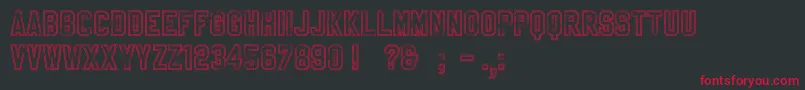 SablonUpOutlineAlt Font – Red Fonts on Black Background