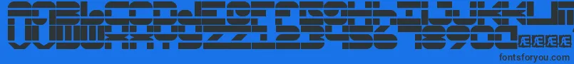 PseudoBrk Font – Black Fonts on Blue Background