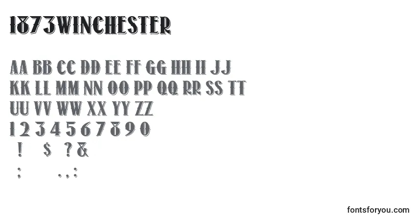 1873Winchester-fontti – aakkoset, numerot, erikoismerkit