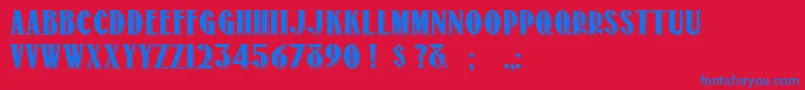 1873Winchester Font – Blue Fonts on Red Background