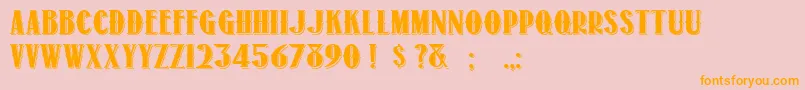 1873Winchester Font – Orange Fonts on Pink Background