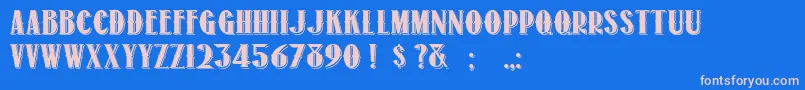 1873Winchester Font – Pink Fonts on Blue Background