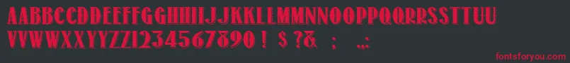 1873Winchester Font – Red Fonts on Black Background