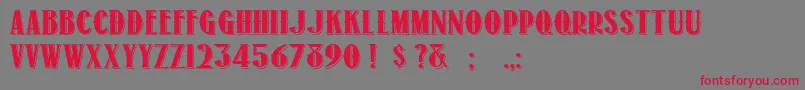 1873Winchester Font – Red Fonts on Gray Background