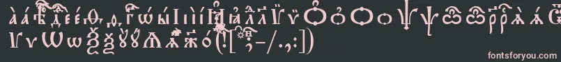 フォントTriodionUcsSpacedout – 黒い背景にピンクのフォント