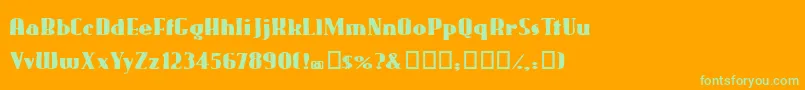 Gaggers Font – Green Fonts on Orange Background