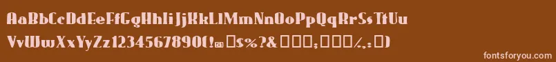 Gaggers Font – Pink Fonts on Brown Background