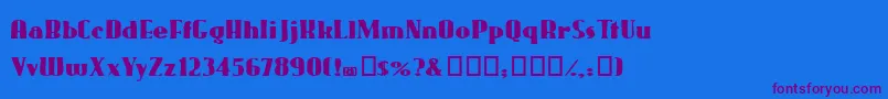 Gaggers Font – Purple Fonts on Blue Background