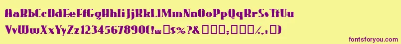Gaggers Font – Purple Fonts on Yellow Background