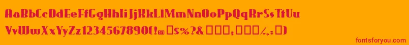 フォントGaggers – オレンジの背景に赤い文字