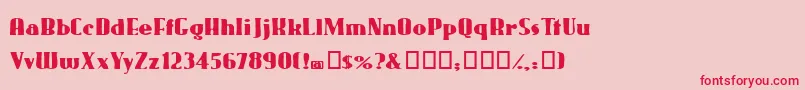 Gaggers-Schriftart – Rote Schriften auf rosa Hintergrund