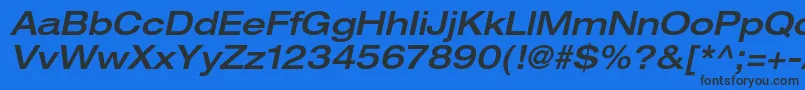 HelveticaneueltstdMdexo Font – Black Fonts on Blue Background