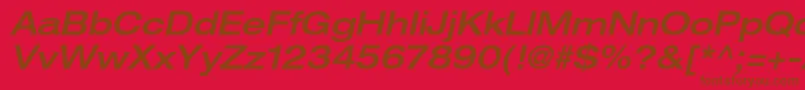 Police HelveticaneueltstdMdexo – polices brunes sur fond rouge