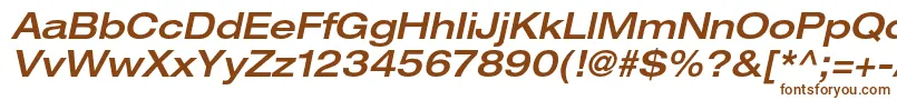 HelveticaneueltstdMdexo Font – Brown Fonts on White Background