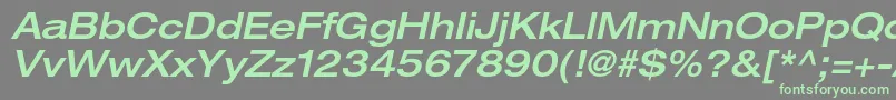 HelveticaneueltstdMdexo-fontti – vihreät fontit harmaalla taustalla
