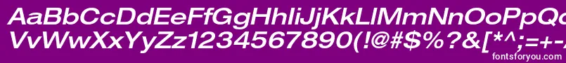 HelveticaneueltstdMdexo Font – White Fonts on Purple Background