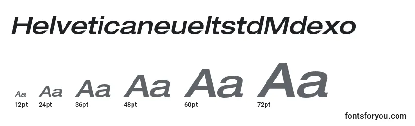 Размеры шрифта HelveticaneueltstdMdexo