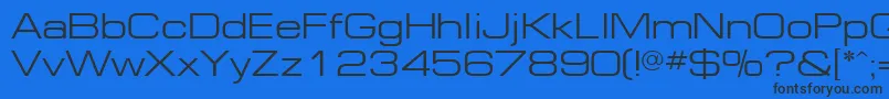EuropeextNormal Font – Black Fonts on Blue Background