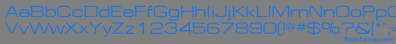 EuropeextNormal-Schriftart – Blaue Schriften auf grauem Hintergrund
