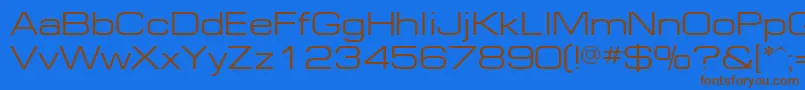 EuropeextNormal Font – Brown Fonts on Blue Background