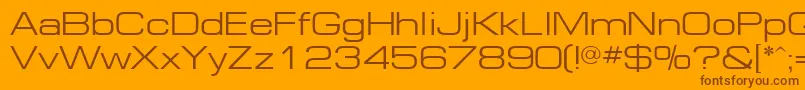 EuropeextNormal Font – Brown Fonts on Orange Background