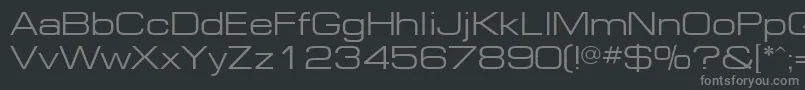 EuropeextNormal Font – Gray Fonts on Black Background
