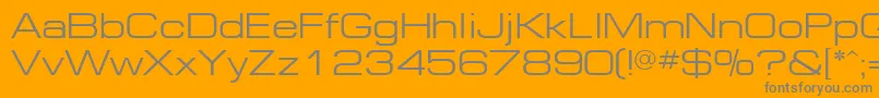 EuropeextNormal Font – Gray Fonts on Orange Background