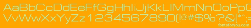Weitere Informationen zur EuropeextNormal-Schriftart EuropeextNormal-Schriftart – Grüne Schriften auf orangefarbenem Hintergrund