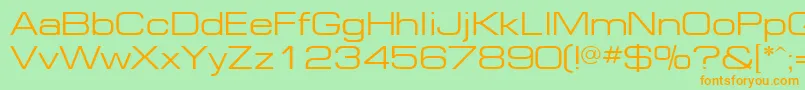 EuropeextNormal-Schriftart – Orangefarbene Schriften auf grünem Hintergrund