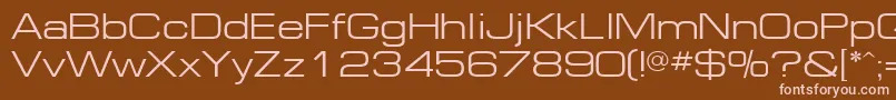 EuropeextNormal Font – Pink Fonts on Brown Background