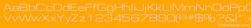 EuropeextNormal-Schriftart – Rosa Schriften auf orangefarbenem Hintergrund