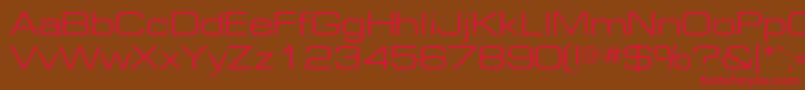EuropeextNormal-Schriftart – Rote Schriften auf braunem Hintergrund