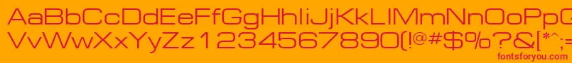 EuropeextNormal Font – Red Fonts on Orange Background