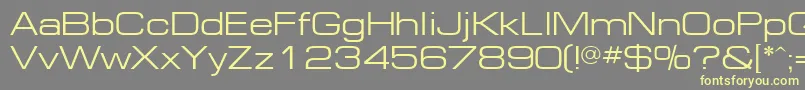 EuropeextNormal-Schriftart – Gelbe Schriften auf grauem Hintergrund
