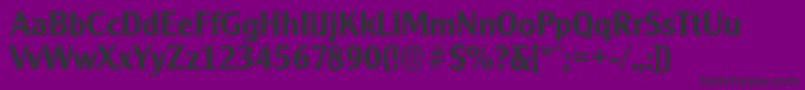フォントCleargothicserialBold – 紫の背景に黒い文字