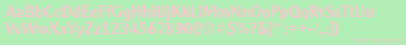 CleargothicserialBold Font – Pink Fonts on Green Background
