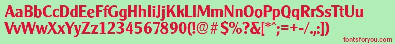 CleargothicserialBold Font – Red Fonts on Green Background