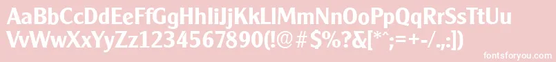 CleargothicserialBold Font – White Fonts on Pink Background