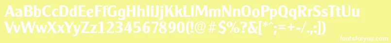 CleargothicserialBold Font – White Fonts on Yellow Background